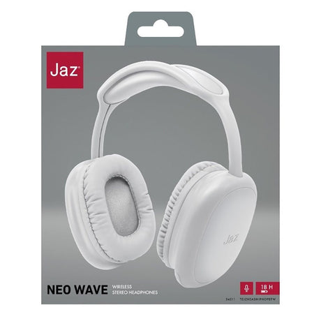 Jaz Neo Wave Trådløs Bluetooth Over-Ear Hovedtelefoner - Hvid