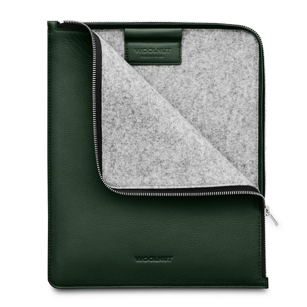 Woolnut iPad / Tablet (26.5 x 32.5 cm) Læder Folio Sleeve - Grøn