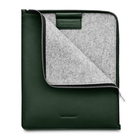 Woolnut iPad / Tablet (26.5 x 32.5 cm) Læder Folio Sleeve - Grøn
