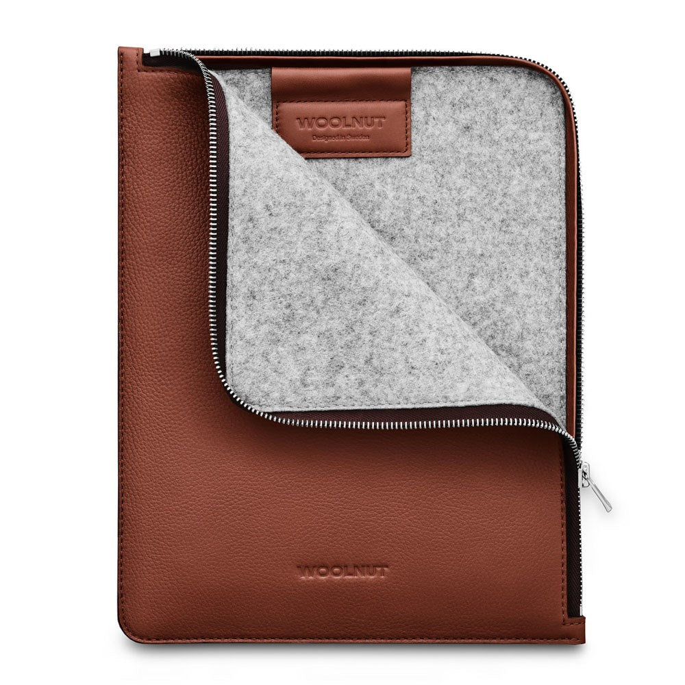 Woolnut iPad / Tablet (23 x 29 cm) Læder Folio Sleeve - Brun