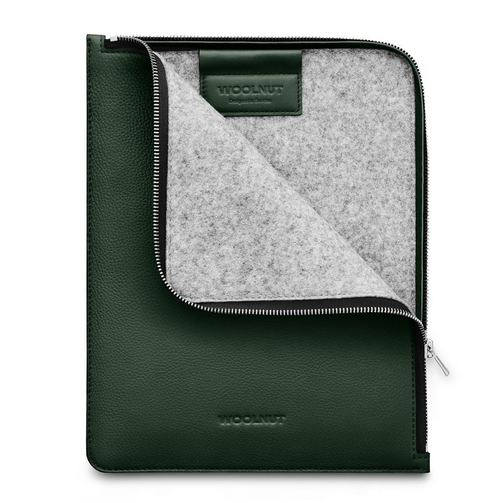 Woolnut iPad / Tablet (23 x 29 cm) Læder Folio Sleeve - Grøn