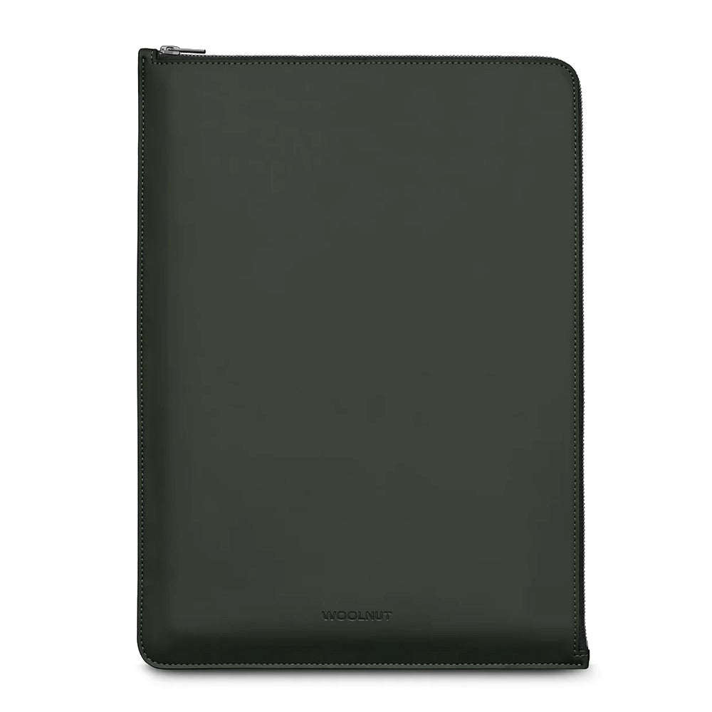 Woolnut Coated Folio Kunstlæder Sleeve m. Lynlås Til MacBook / Laptop 16" (360 x 250mm) - Grøn