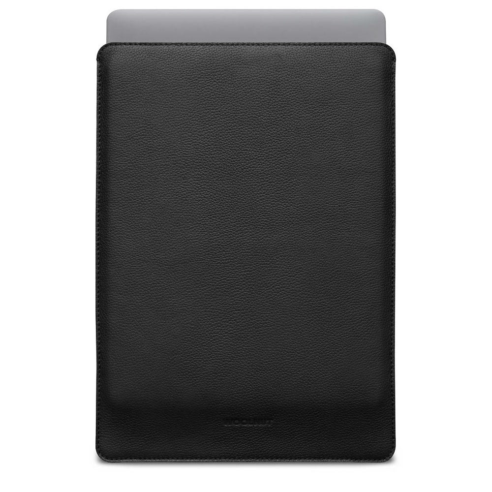 Woolnut MacBook Pro 16" M5/M4/M3/M2/M1 (2026-2021) Læder Sleeve - 27.5 x 37.5 cm - Sort