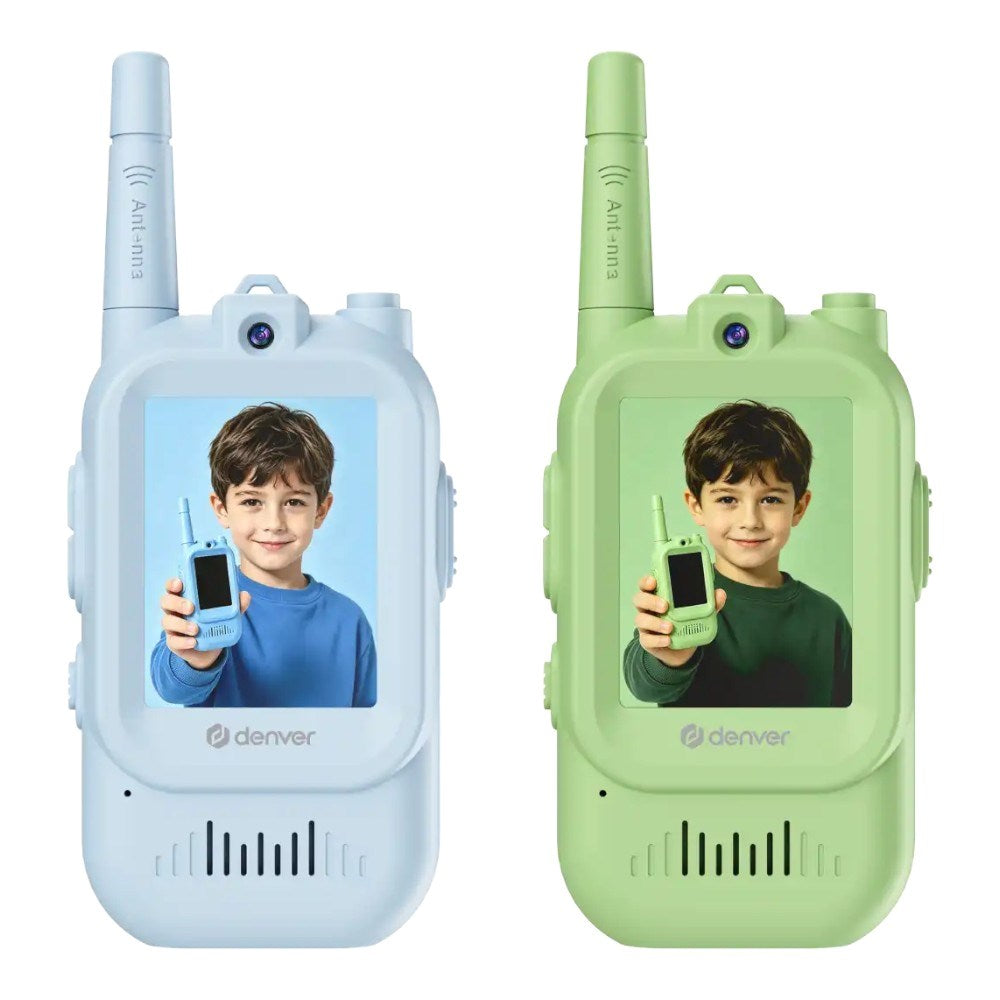 Denver WTV-462BUGN Video Walkie-Talkie Sæt - 2 stk - Blå / Grøn