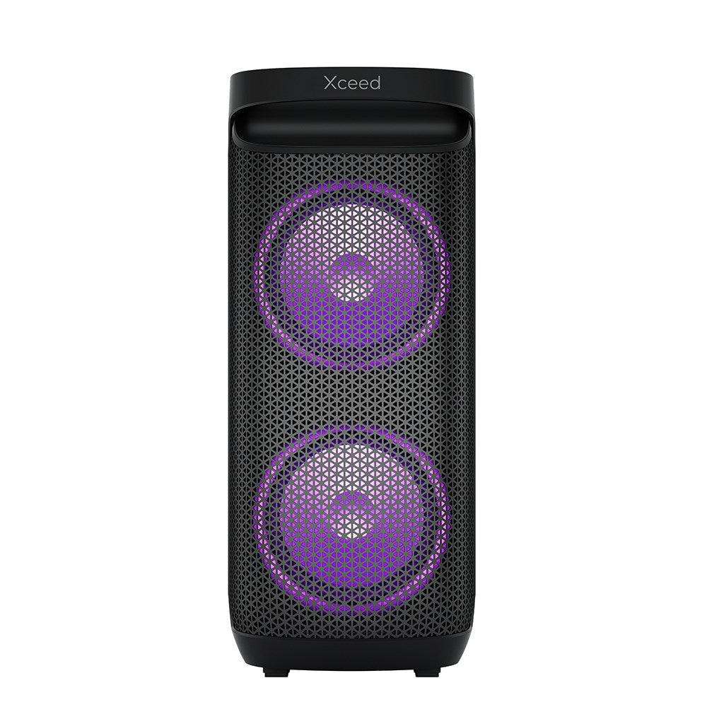 Xceed Sound 10" Bluetooth Højtaler m. Trådløs Mikrofon & Lysshow - Sort