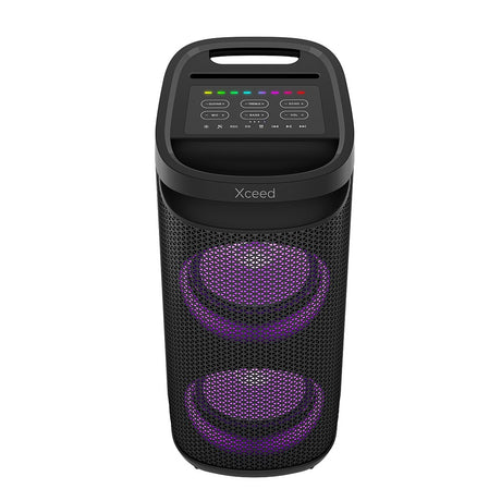 Xceed Sound 10" Bluetooth Højtaler m. Trådløs Mikrofon & Lysshow - Sort