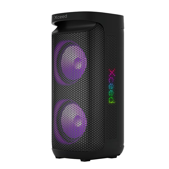 Xceed Sound 10" Bluetooth Højtaler m. Trådløs Mikrofon & Lysshow - Sort